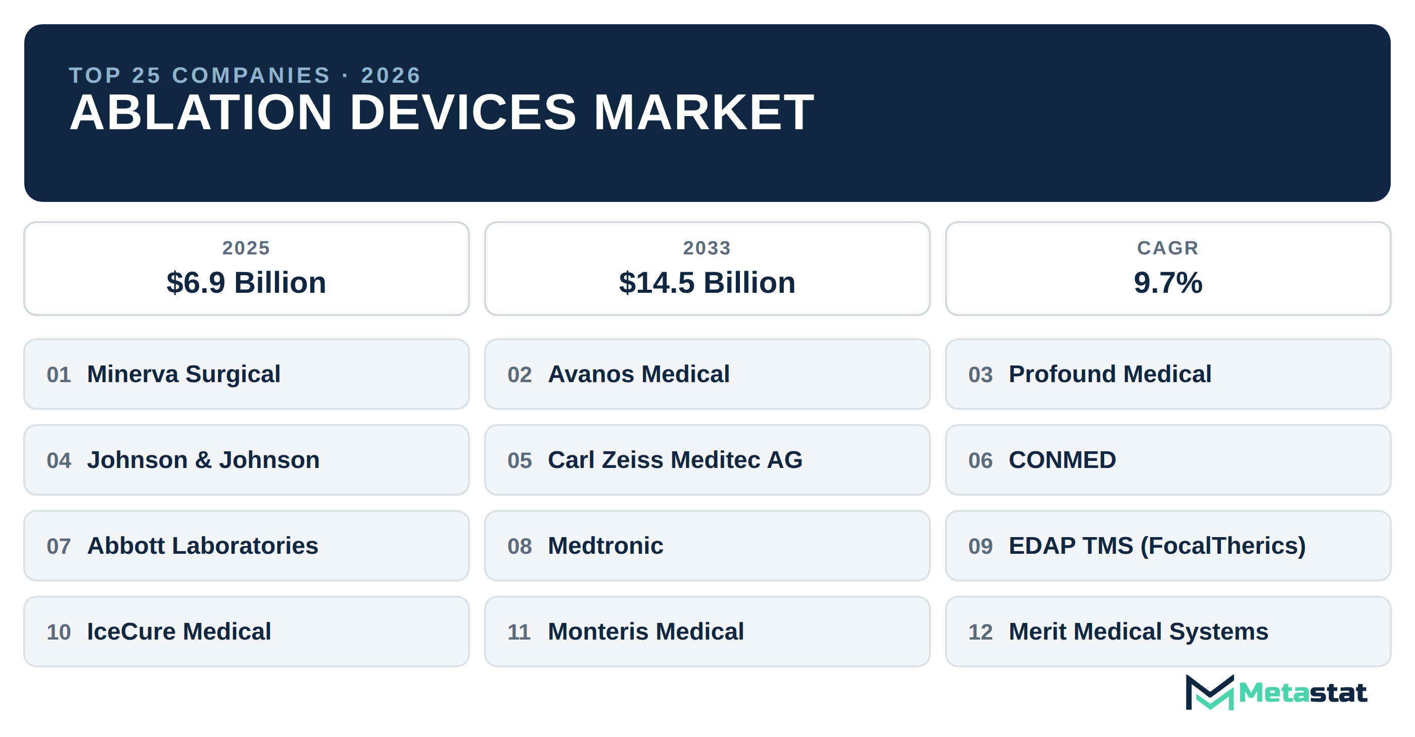 Top 25 Companies Global Ablation Devices Industry